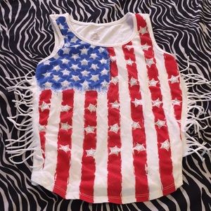 American flag tank top